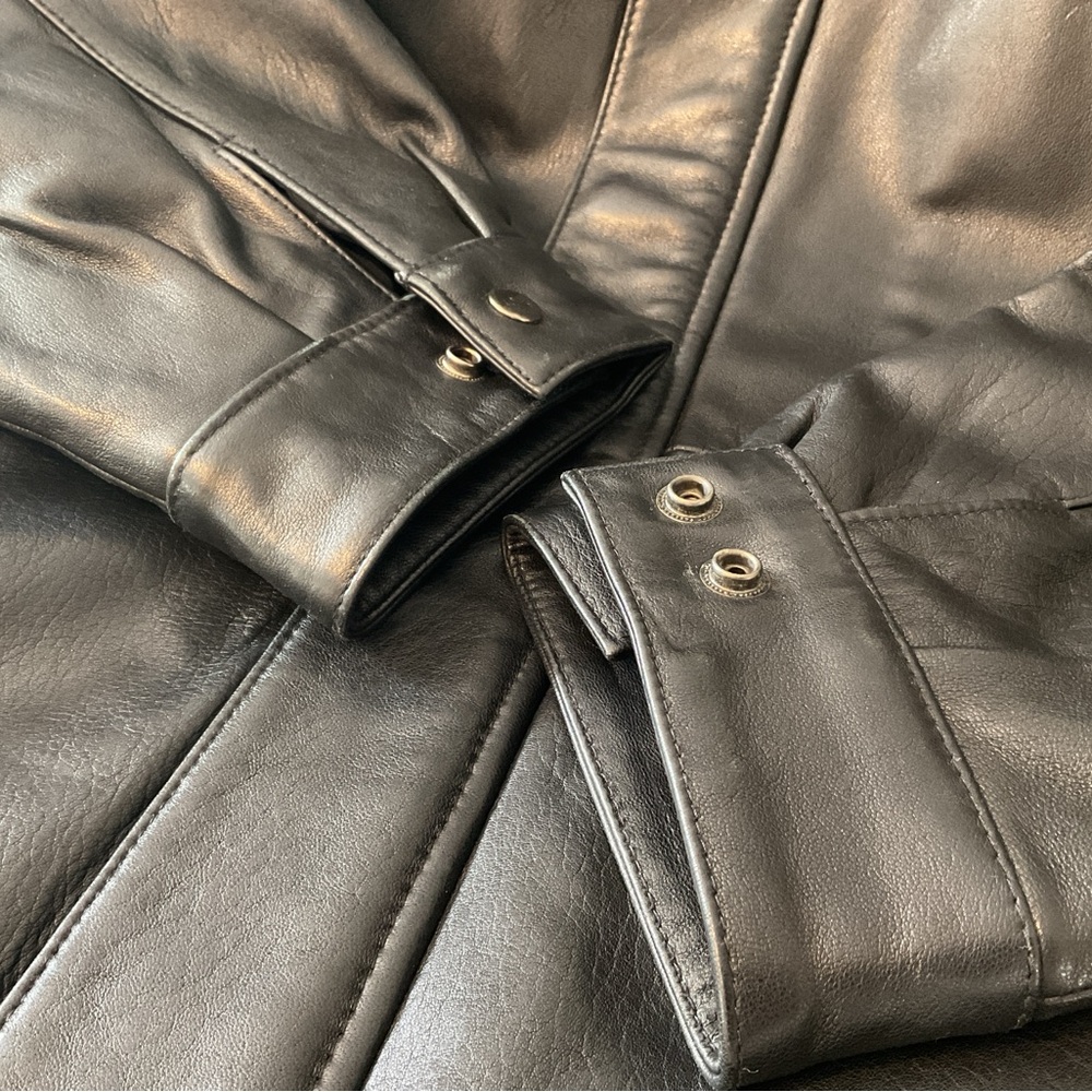 KIRKLAND SIGNATURE MENS SOFT BLACK LEATHER JACKET, XXLARGE - Picture 7 of 16